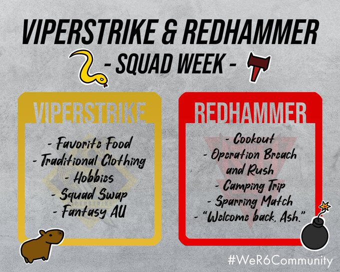 Viperstrike and Redhammer Squad Week